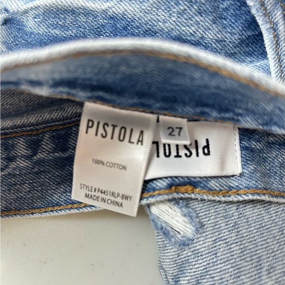 Pistola Nova High Waisted Distressed Denim Shorts Raw Hem Size 27 - Picture 3 of 5